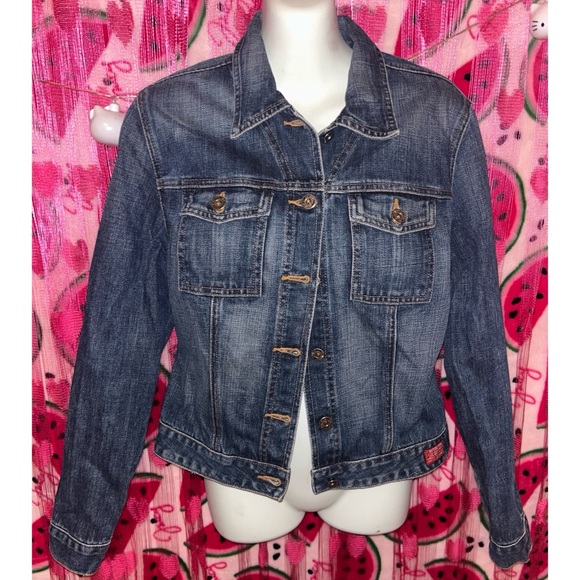 💙 Vintage 90s Guess Jean Jacket - Picture 1 of 8